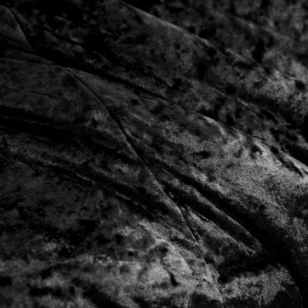 Juicy Couture Crushed Velvet Queen Comforter and Sham Set, 3-Piece Full/Queen Bedding Set - (1) 90"x90" Comforter and (2) 20"x26" Sham - Black velvet caviar