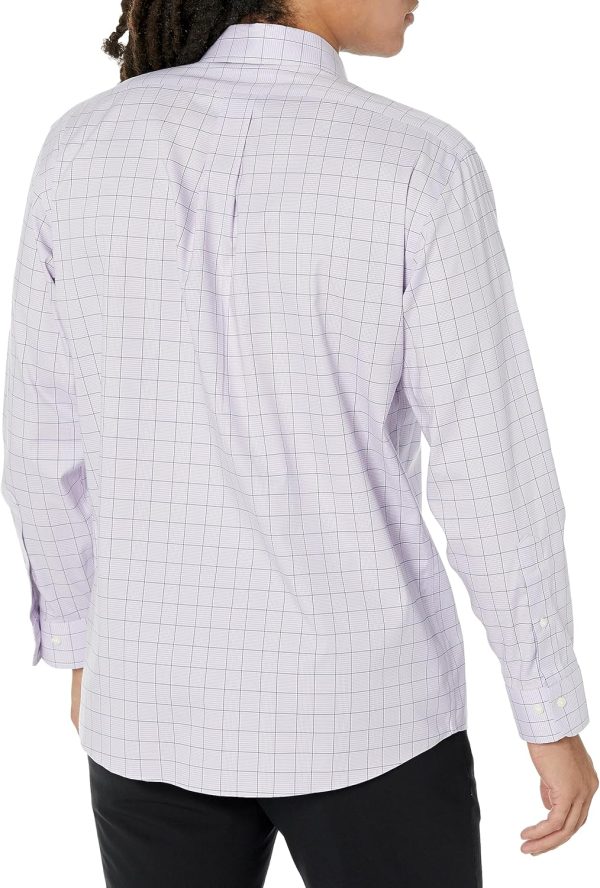 Brooks Brothers Mens Non-Iron Stretch Pinpoint Ainsley Spread Collar Plaid Dress Shirt non iron shirt women