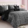 Juicy Couture Modern Black Leopard Satin Twin Comforter Set - Luxury Bed in a Bag – Soft & Stylish 6-Piece Bedding Collection black friday 2025