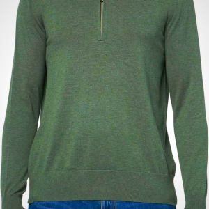 Brooks Brothers Mens Supima Cotton Half-Zip Long Sleeve Sweater