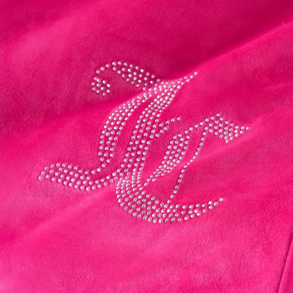Juicy Couture Hot Pink Velour Full/Queen Comforter Set - 3 Piece Luxury Bedding Ensemble velour