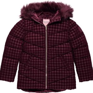 Juicy Couture Girls Coat, Faux Fur Hooded Winter Jacket, Warm Padded Parka Hoodie, Kids Heavyweight Winter Coat faux pas