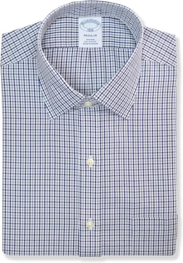 Brooks Brothers Regular Fit Cotton Mixed Check Plaid Pocket Dress Shirt, brothers movie