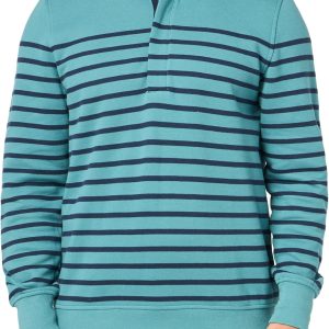 Brooks Brothers Mens Long Sleeve Mariner Stripe Half-Zip brooks brothers