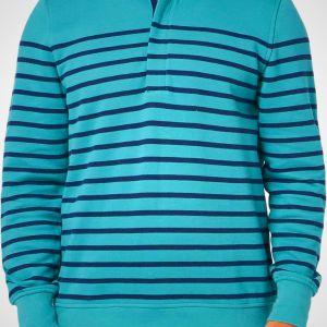 Brooks Brothers Mens Long Sleeve Mariner Stripe Half-Zip