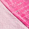 Juicy Couture Plush Throw Blanket Set - 2 Piece Set: 50" x 70" & 60"x 90", Royal Embossed/Bow blanket flower