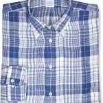 Brooks Brothers Men's 100% Linen The Original Polo Plaid Long Sleeve Shirt, brothers conflict
