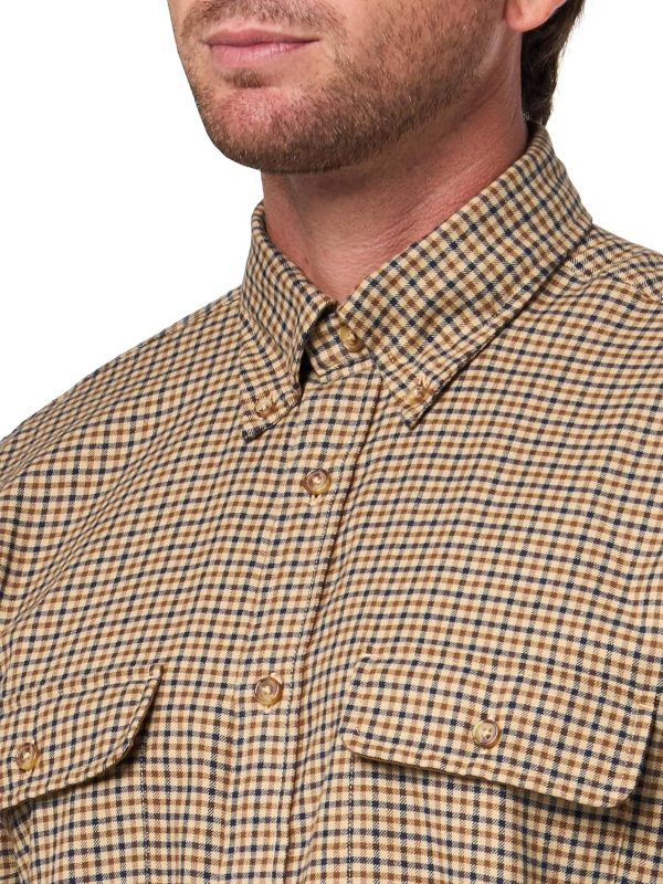 Brooks Brothers Mens Cotton Cashmere Flannel Long Sleeve Sport Shirt brookstone