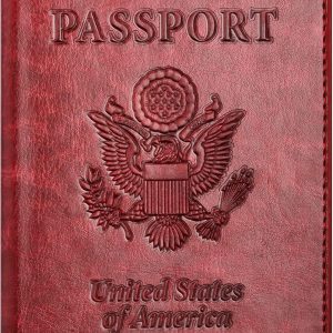 Passport and Vaccine Card Holder Combo with Vaccine Card Slot, Passport Wallet/ Cover/Case/Holder for Women and Men(AC-Wine red) passport appointment