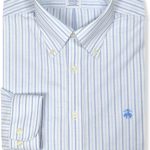 Brooks Brothers Mens Regular Fit Mixed Oxford Cotton Blend Button Down Shirt, regular