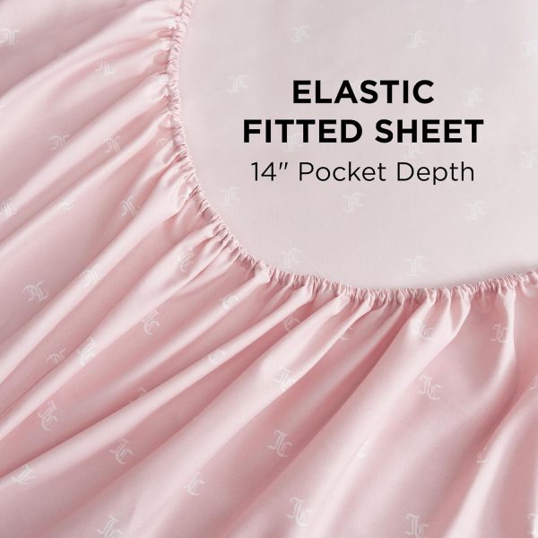 Juicy Couture Black Link Logo Printed Comforter Set, Queen – Complete 8-Piece Bed in a Bag Collection-4