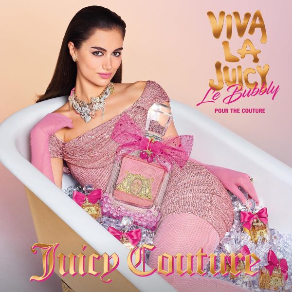 Juicy Couture Viva La Juicy Le Bubbly Eau De Parfum, Women's Perfume with Notes of Champagne Inspired Pink Berries, Gardenia, Jasmine & Amber, Gift for Her couture font