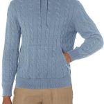 Brooks Brothers mens Cotton Cable Knit Hoodie Sweater cotton swab