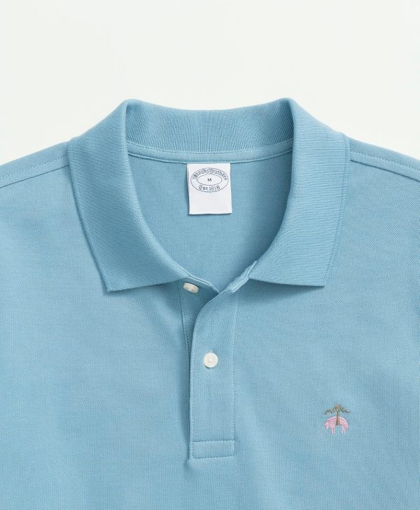 Brooks Brothers Mens Short Sleeve Cotton Pique Stretch Logo Polo Shirt shorts