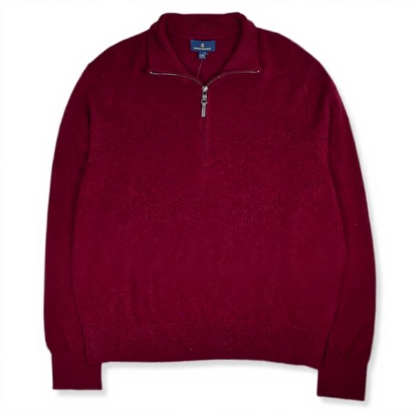 Brooks Brothers Men's Cashmere Wool Blend Half Zip Sweatshirt Sweater
