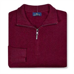 Brooks Brothers Men's Cashmere Wool Blend Half Zip Sweatshirt Sweater