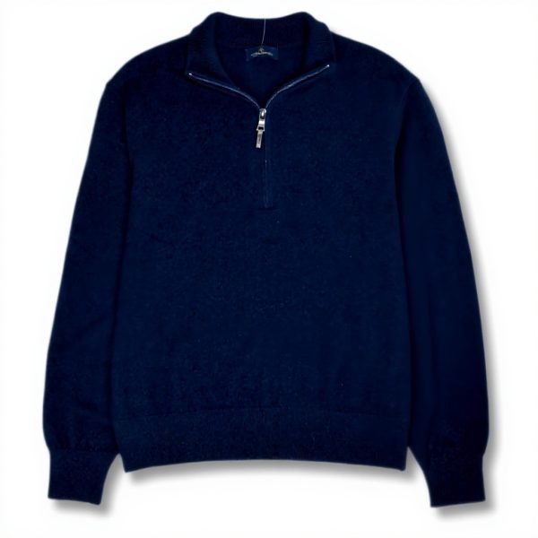 Brooks Brothers Men's Cashmere Wool Blend Half Zip Sweatshirt Sweater