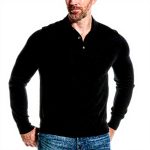 Brooks Brothers Men's Merino Wool Long Sleeve Polo Shirt - Soft Knit