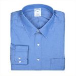 Brooks Brothers Men's Regular Fit Point Collar Cotton Dress Shirt