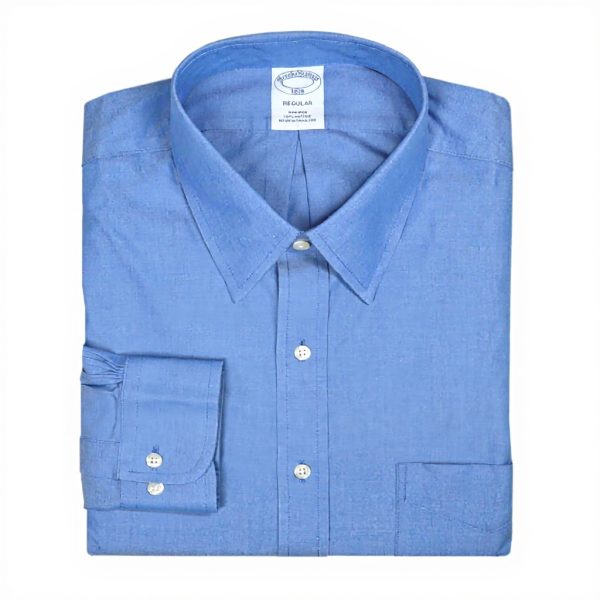Brooks Brothers Men's Regular Fit Point Collar Cotton Dress Shirt