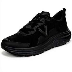 Vionic Men's Walk Max Black Knit Trainers Arch Support