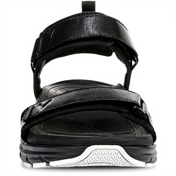 Vionic Men's Walk Max Wanderer Sport Sandal Black Nappa