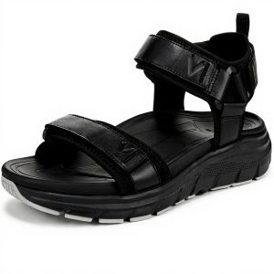 Vionic Men's Walk Max Wanderer Sport Sandal Black Nappa