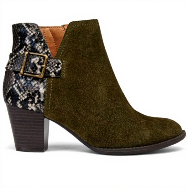 Vionic Naomi Womens Ankle Boots Orthotic Arch Support Olive