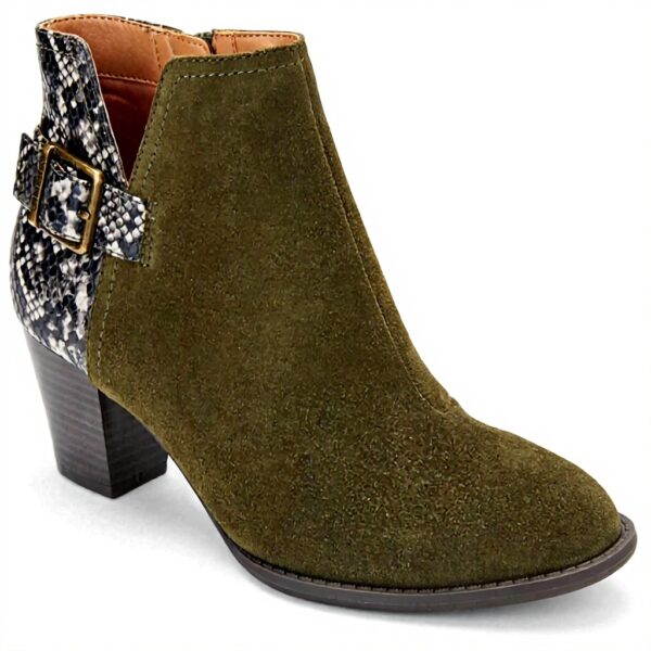 Vionic Naomi Womens Ankle Boots Orthotic Arch Support Olive