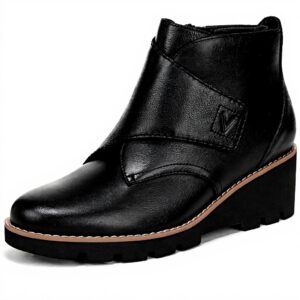 Vionic Women's Abby Ankle Boot Leather Wedge Comfort