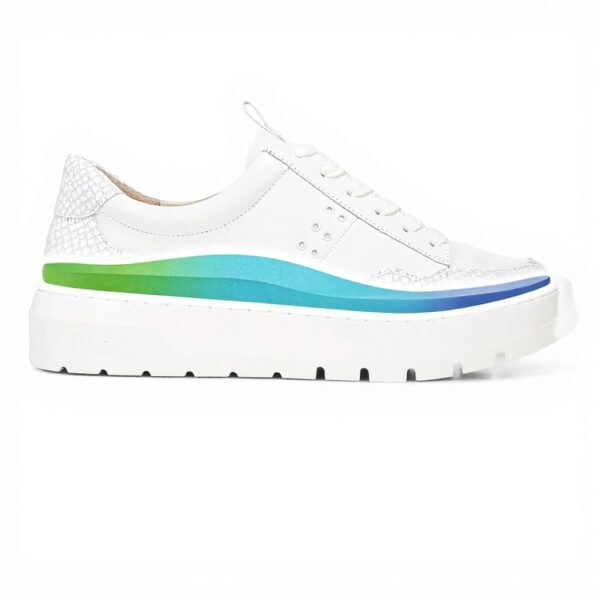 Vionic Womens Abyss Ysenia Leather Trainers White