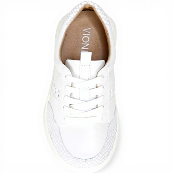 Vionic Womens Abyss Ysenia Leather Trainers White