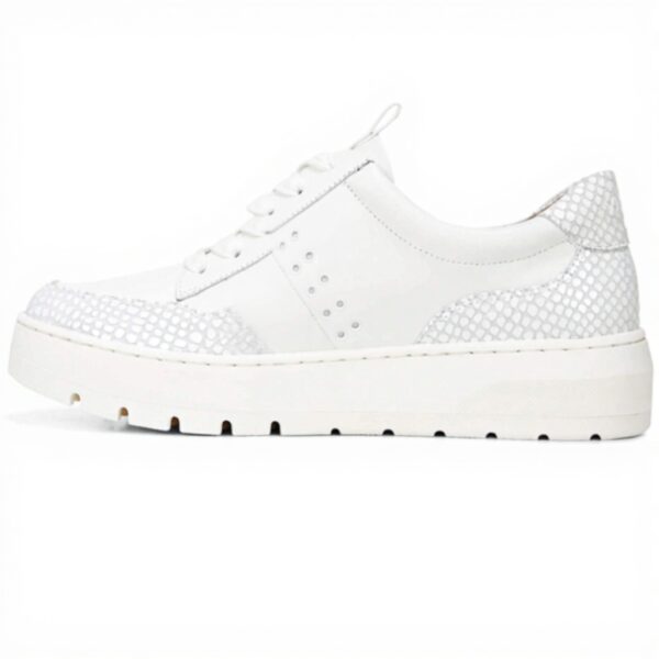 Vionic Womens Abyss Ysenia Leather Trainers White