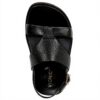 Vionic Alondra Lug Heeled Sandal Black Leather Arch Support