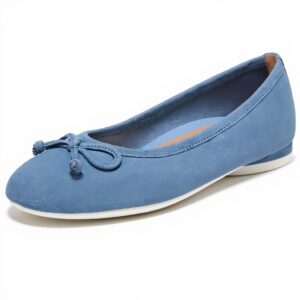 Vionic Women's Callisto Ballet Flat Supportive Blue Shadow