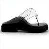 Vionic Women's Vista Shine Flip-Flop Black Crystal Leather