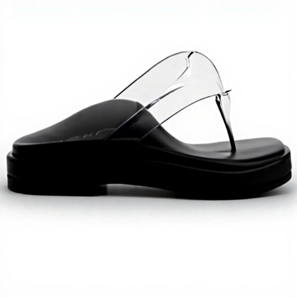 Vionic Women's Vista Shine Flip-Flop Black Crystal Leather