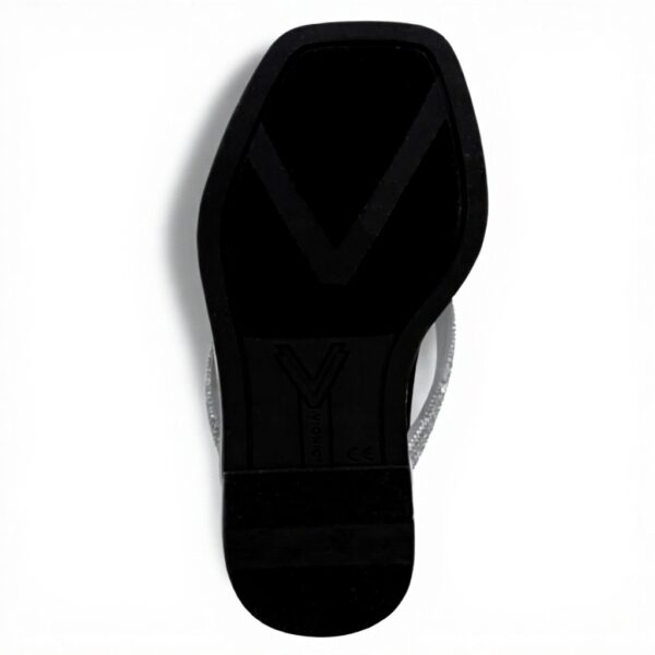 Vionic Women's Vista Shine Flip-Flop Black Crystal Leather