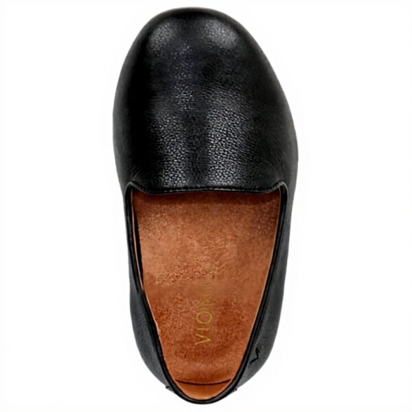 Vionic Womens Loafers Black Leather Arch Support Shoes