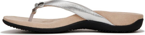Vionic Bella Womens Orthotic Thong Sandals Aluminum Metallic-1