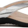 Vionic Bella Womens Orthotic Thong Sandals Aluminum Metallic-2