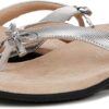 Vionic Bella Womens Orthotic Thong Sandals Aluminum Metallic-5