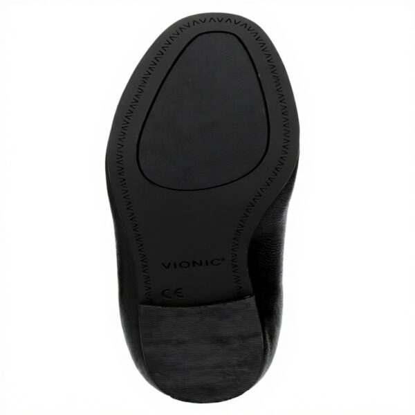 Vionic Womens Loafers Black Leather Arch Support Shoes