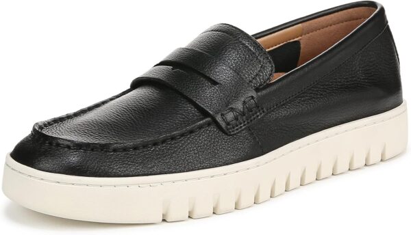 Vionic Mens Uptown Loafers Orthotic Support Black Leather-0