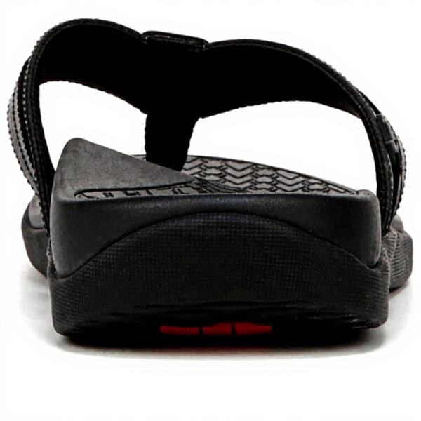 Vionic Mens Sandals Black Leather Arch Support