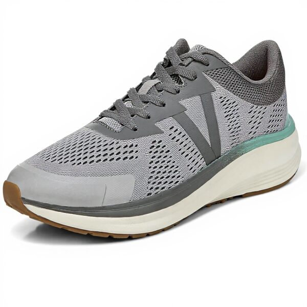 Vionic Unisex Oxford Shoes Arch Support Light Grey Wasabi