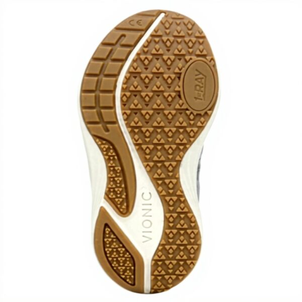 Vionic Unisex Oxford Shoes Arch Support Light Grey Wasabi