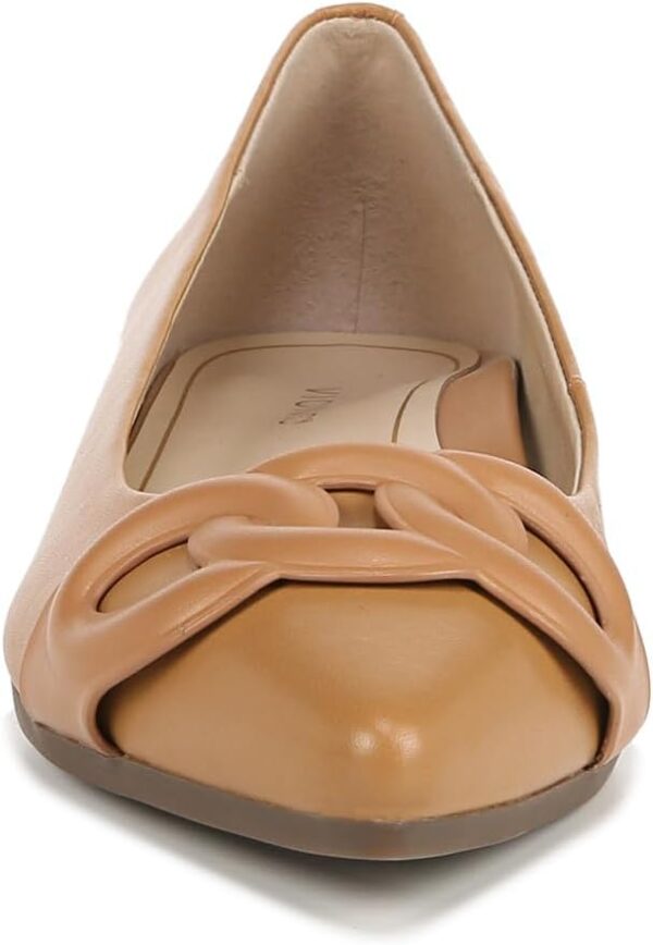 Vionic Women's Arielle Ballet Flat Black Tan Nappa Leather-5