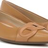 Vionic Women's Arielle Ballet Flat Black Tan Nappa Leather-1
