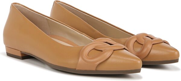 Vionic Women's Arielle Ballet Flat Black Tan Nappa Leather-1